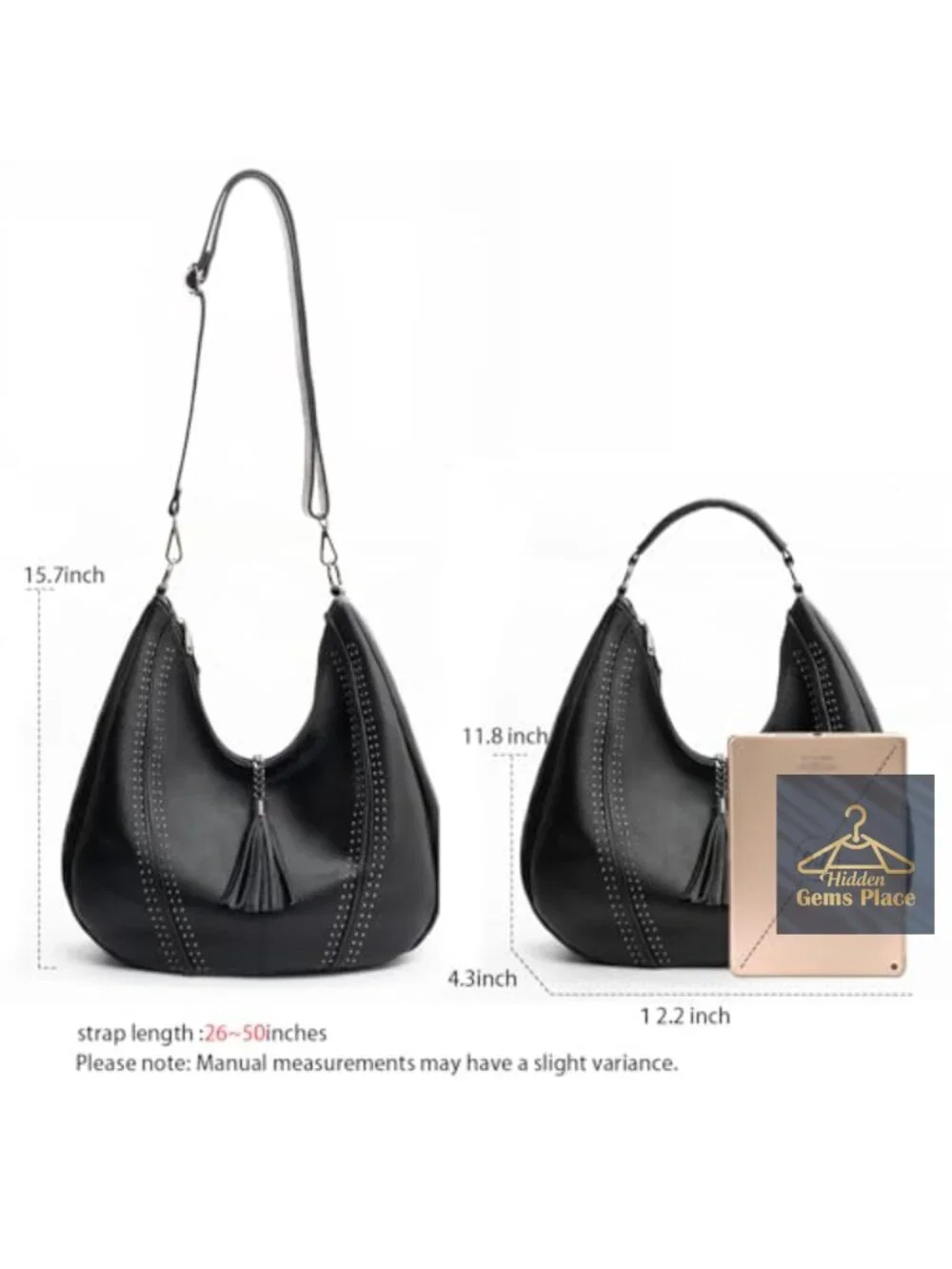 Oversized Faux Leather Hobo Bag Crossbody Shoulder Tote Purse
